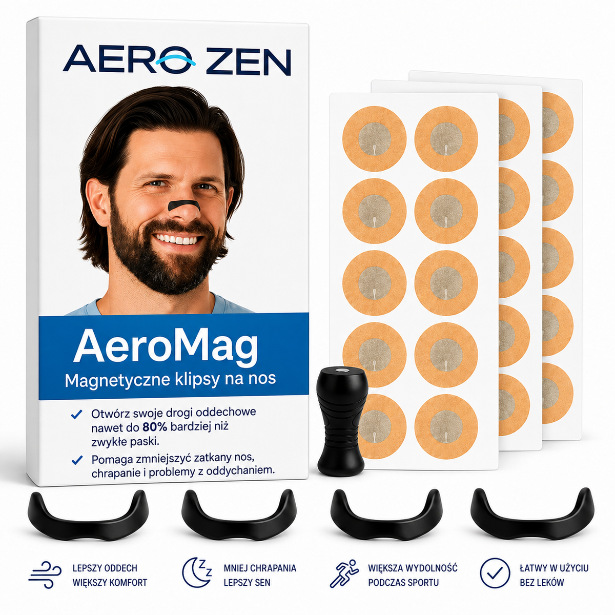 AeroMag – Oddychaj swobodniej! Kup 1, a otrzymasz 4 (30 pasków)